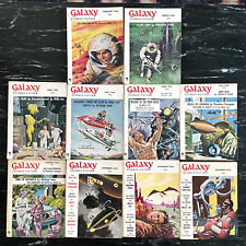 GALAXY  Science Fiction pulp magazine Lot 10 Issues  1956 Asimov willy ley picture