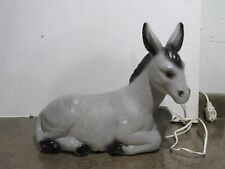 RARE Poloron Tabletop Christmas Nativity Donkey Mule Burro Lighted Blow Mold picture