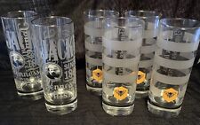 Lot  Of 6 Jack Daniels Highball Old No 7 Tennessee Honey Bee Whiskey Etched Tall picture