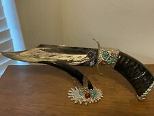 Bowie Knife Rare, Water Buffalo Handle 17 Inches Overall Length, One Of A Kind. picture