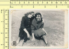 112 Two Women Hug Ladies Closeness Girlfriends vintage photo original snapshot picture