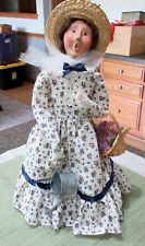 2002 BYERS CHOICE WINTERTHUR EXCLUSIVE LADY WITH BASKET FLOWERS & CAN FIGURE picture