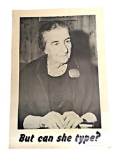 Golds Meir (1898-1978) Original Poster ‘’ But Can She Type ?’’ RARE picture