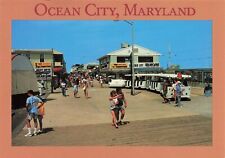 Postcard Train Waits 1st Street Station as People Walk the Boards Ocean City MD picture