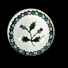 Vtg Caithness Thistle Scotland Flower White Background Glass Paperweight Art picture