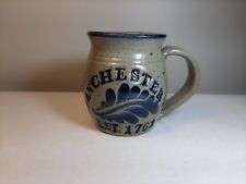 Vintage Folk Art 1993 Signed Pottery Handmade Manchester Vermont Coffee Mug Cup picture