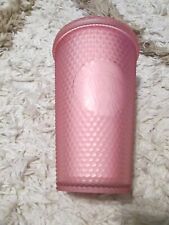 Starbucks Pink Textured/Studded  w/ Matching Lid Cold Cup 16oz ~~2022~~NO straw picture