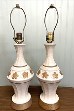 Pair Of Vintage 1950’s Mid Century Painted Ceramic Table Lamps picture