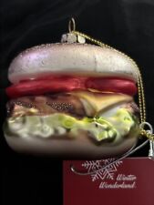 Delicious burger￼ large￼ Blown Glass Ornament ￼NWT picture