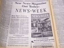 1933 FEBRUARY 17 NEW YORK TIMES - NEWSWEEK MAGAZINE PREMIERES - NT 5195 picture