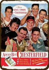 1947 TED WILLIAMS & STAN MUSIAL & SID LUCKMAN & CHESTERFIELD DECORATIVE METAL SI picture