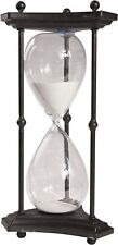 16.5in H Tall Clear/Black Glass and IronThetis60-Minute Hourglass with IronStand picture