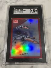 2022 Topps Star Wars Chrome Galaxy X-WIng Starfighters Red Refractor 1/5 SGC 9.5 picture