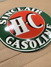 Vintage Style sinclair HC gasoline button   Enamel Advertising Porcelain Sign picture