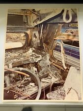 8X10 NY NYC BUS DEPOT TERMINAL GARAGE INTERIOR 1980 FIRE COLLECTIBLE PHOTOGRAPH picture
