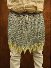 Titanium Chainmail Skirt, Brass ZIg Zag Knight Skirt, 9mm Flat titanium Chainmai picture