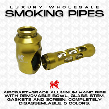 Wholesale Metal Smoking Pipes | Glass Pipe Lot | Gold Hand Pipe Wholesale | 7PCS picture
