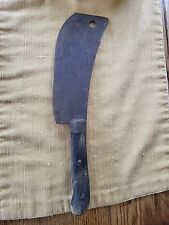 Vintage possible Foster Solid Steel Butcher Meat Cleaver, Wood Handle Handmade picture