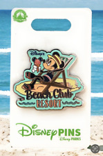 Disney World Parks Beach Club Resort Mickey Relaxing With Ice Cream Pin - NEW picture