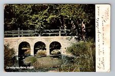 Farmington ME-Maine, Bridge, Antique Vintage c1906 Souvenir Postcard picture