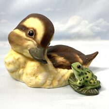 Vintage 1995 Franklin Mint Duckling & Frog “Ahoy” Figurine Deborah Bell Jarrett picture