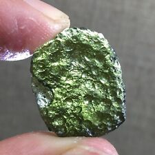 15.5Ct MOLDAVITE From Czech Republic From Meteorite Impact With Chips picture