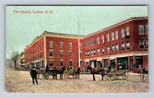 Lisbon NH-New Hampshire, The Square, Antique, Vintage c1908 Postcard picture