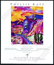 1992 Phyllis Kapp Sunset Canyon art SF gallery show vintage print ad picture