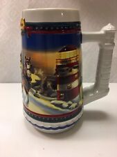 Vintage 2002 Budweiser Holiday Beer Stein Guiding the way Home w/Original Box picture