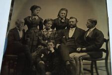 Tintype of a family of 7 people - larger size 5