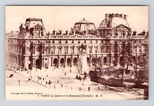 Antique Old Postcard PARIS FRANCE LOUVRE GAMBETTA MONUMENT  c1910 picture