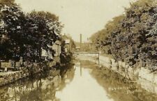 CJ-418 MA Haydenville Canal Scene Cyko Paper Real Photo Postcard RPPC picture