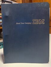 IBM 1965 'About Your Company' Employee Manual Soft Plastic 3-ring Binder picture