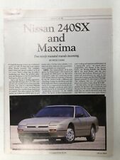 MISC2016 Vintage Article Preview 1989 Nissan 240SX and Maxima Sep 1988 6 page picture