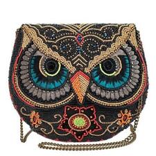 Mary Frances Night Owl Wise Bird Beaded Crossbody Handbag Phone Purse picture