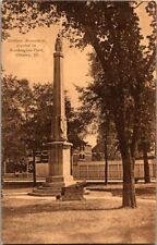 EARLY 1900'S. SOLDIERS MONUMENT. OTTAWA, ILL. POSTCARD 1a8 picture