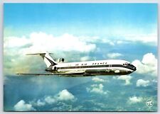 Airplane Postcard Air France Airlines Boeing 727 Midair Plane Stats Pi Card FH24 picture
