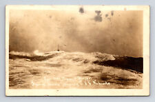 RPPC Storm Scene USS Nebraska (BB-14) Brown & Shaffer Great White Fleet Postcard picture