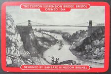 Clifton Suspension Bridge Bristol England Scenic View Single Swap Playing Card  picture