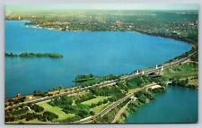 Postcard Hamilton Ontario Canada Aerial View Eastern Approach picture