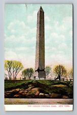 New York City NY, Obelisk, Central Park Vintage c1910 Souvenir Postcard picture