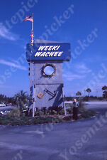 sl71  Original slide 1970's  Weeki Wachee entrance sign 112a picture