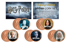 Harry Potter * VILLAINS * Colorized UK British Halfpenny 5-Coin Set * Licensed * picture