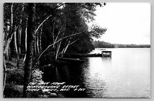 The Lake Front Winterburns Resort Three Lakes WI RPPC Postcard picture