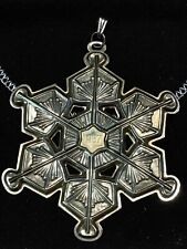 1987 GORHAM STERLING SILVER SNOWFLAKE CHRISTMAS ORNAMENT org box picture