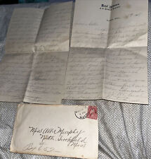 Antique 1917 Letter: Hotel Nehoiden Letterhead: Needham MA Massachusetts History picture