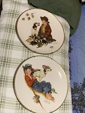 2 Of 4 Pc Set 1971 Norman Rockwell Four Seasons Plates A Boy and His Dog Gorham picture