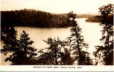Height Of Land Lake Rainy River Ontario Canada Scenic View 1940s RPPC Postcard picture