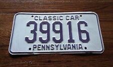 OBSOLETE PA Penna Pennsylvania Classic Car License Plate Collectible 39916 picture