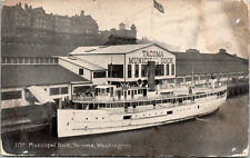 Vtg 1910s Municipal Dock Steamer Ship Tacoma Washington WA Postcard picture